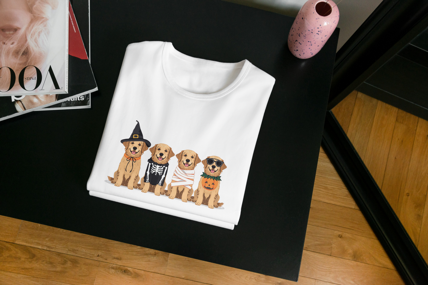 Funny Golden Retriever Halloween Costume Shirt | Golden Retriever Halloween Dog Comfort Colors Shirt | Organic Cotton Shirt
