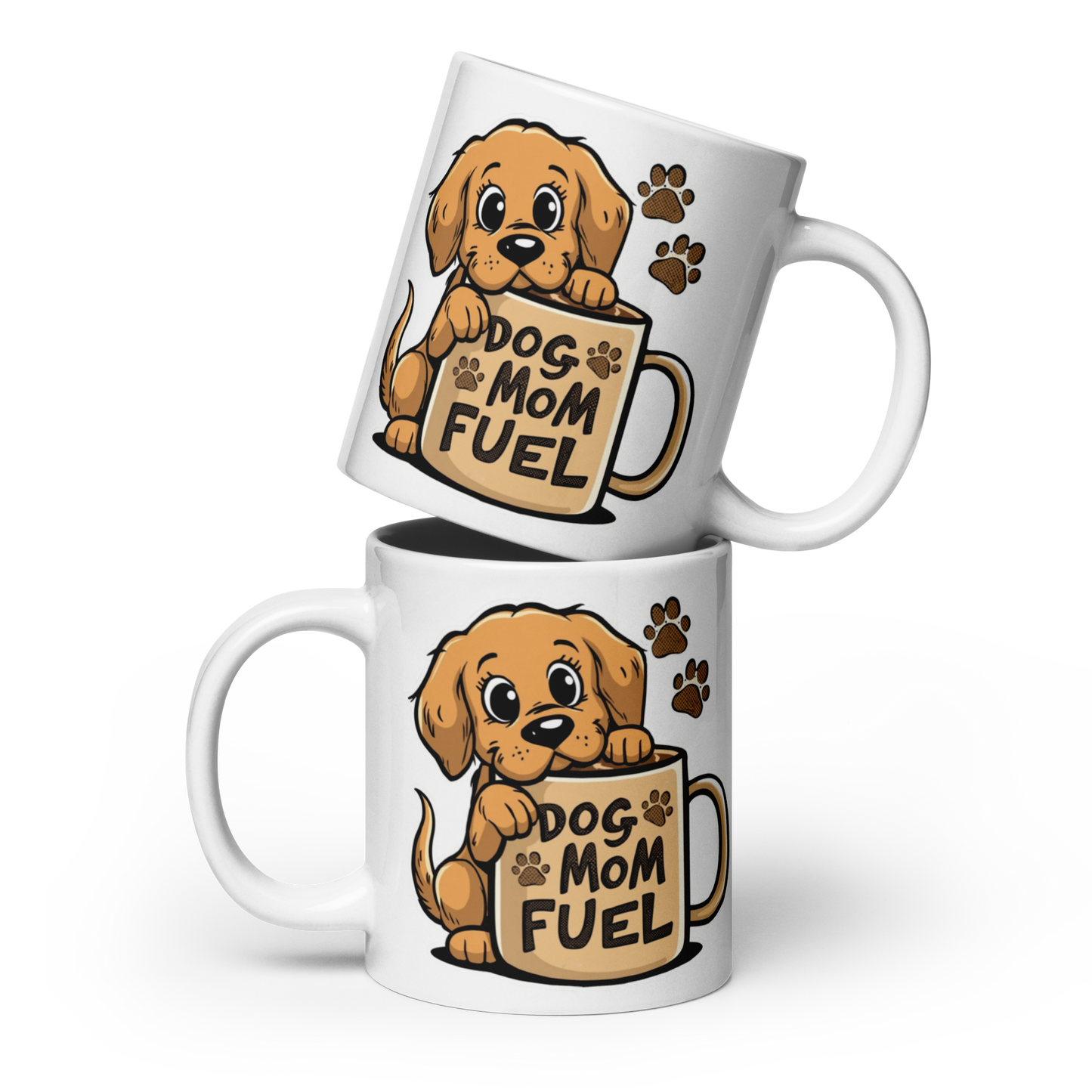 Cute Golden Retriever Dog Mom Mug – Coffee & Tea Cup Gift for Dog Moms, Pet Lovers & Golden Retriever Owners